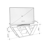 Comodă TV Pipralla, Diverse culori, 110x30x40 cm - Carrara marble | SKU: 776HMS3131 | Comodă TV Pipralla, 110x30x40 cm, varianta Carrara marble, produs pentru amenajarea locuinței, disponibil online în România la CasaMob