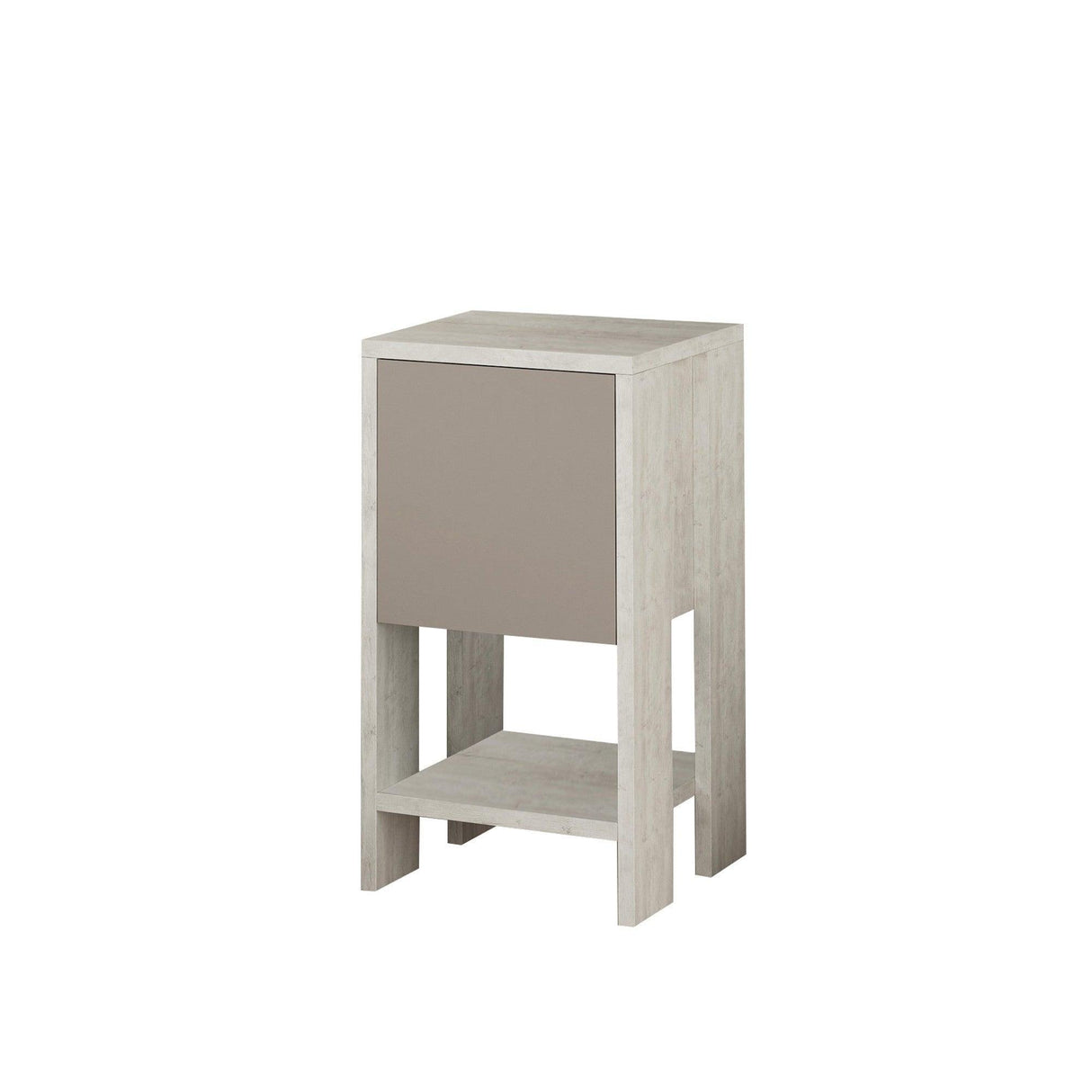 Noptieră Ema, Diverse culori, 30x30x55 cm - Alb - Moca deschis | SKU: 776HMS3421 | Noptieră Ema, 30x30x55 cm, varianta Alb - Moca deschis, produs pentru amenajarea locuinței, disponibil online în România la CasaMob