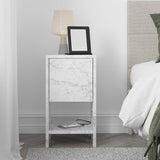 Noptieră Ema, Diverse culori, 30x30x55 cm - Carrara marble | SKU: 776HMS3439 | Noptieră Ema, 30x30x55 cm, varianta Carrara marble, produs pentru amenajarea locuinței, disponibil online în România la CasaMob