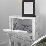 Noptieră Ema, Diverse culori, 30x30x55 cm - Carrara marble | SKU: 776HMS3439 | Noptieră Ema, 30x30x55 cm, varianta Carrara marble, produs pentru amenajarea locuinței, disponibil online în România la CasaMob