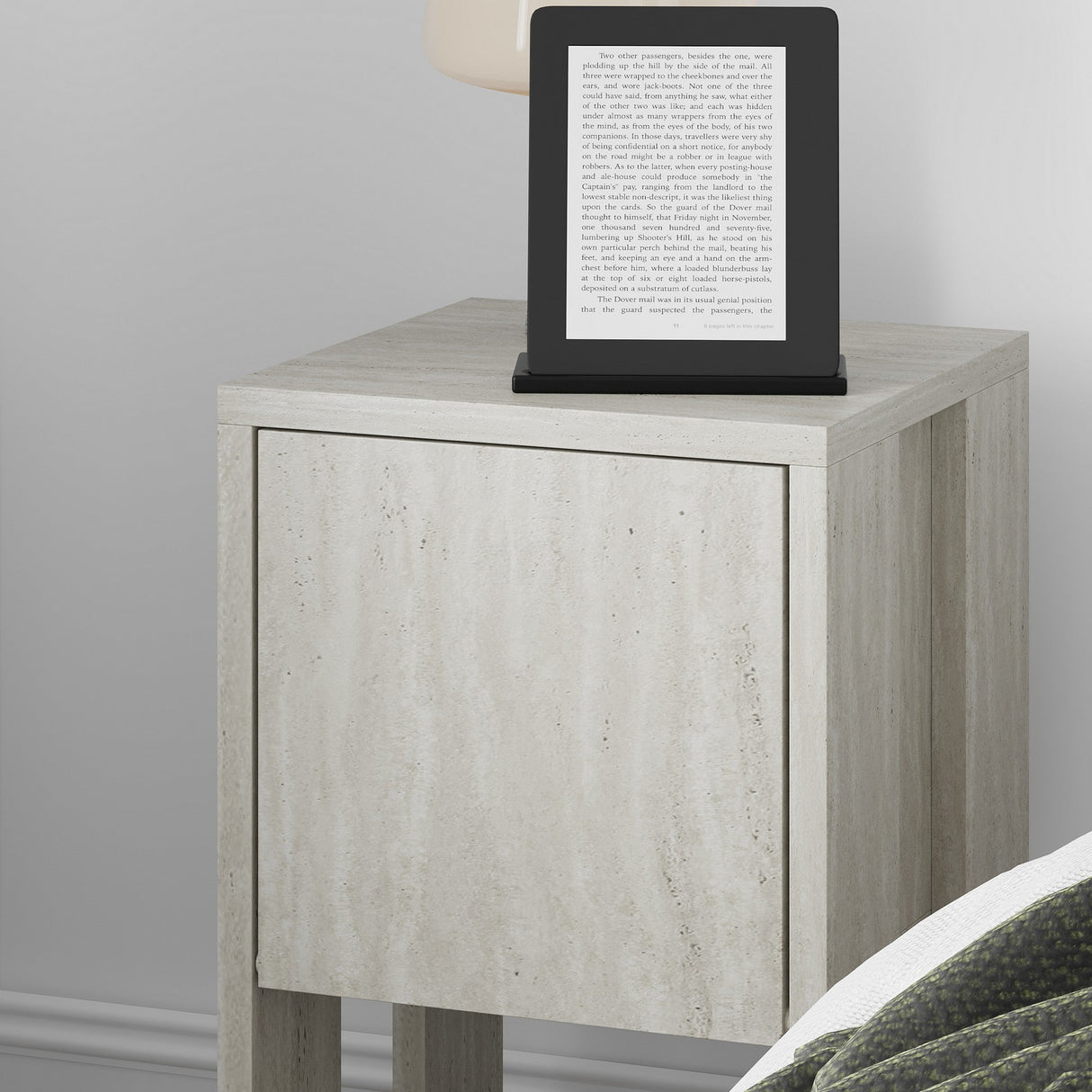 Noptieră Ema, Diverse culori, 30x30x55 cm - Travertin | SKU: 776HMS3440 | Noptieră Ema, 30x30x55 cm, varianta Travertin, produs pentru amenajarea locuinței, disponibil online în România la CasaMob