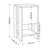Noptieră Ema, Diverse culori, 30x30x55 cm - Stejar safir - Alb | SKU: 776HMS6201 | Noptieră Ema, 30x30x55 cm, varianta Stejar safir - Alb, produs pentru amenajarea locuinței, disponibil online în România la CasaMob