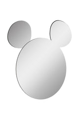 Oglindă decorativă cu LED Mickey Silver, Alb, 53x50 cm