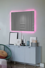 Oglindă decorativă cu LED Dreptunghiulară, Diverse culori, 40x60 cm - Oglindă decorativă cu LED Dreptunghiulară, Diverse culori, 40x60 cm, SKU 782MRL1127, imagine 9