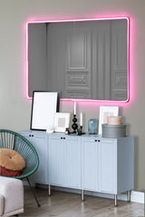 Oglindă decorativă cu LED Dreptunghiulară, Diverse culori, 60x80 cm - Oglindă decorativă cu LED Dreptunghiulară, Diverse culori, 60x80 cm, SKU 782MRL1131, imagine 9