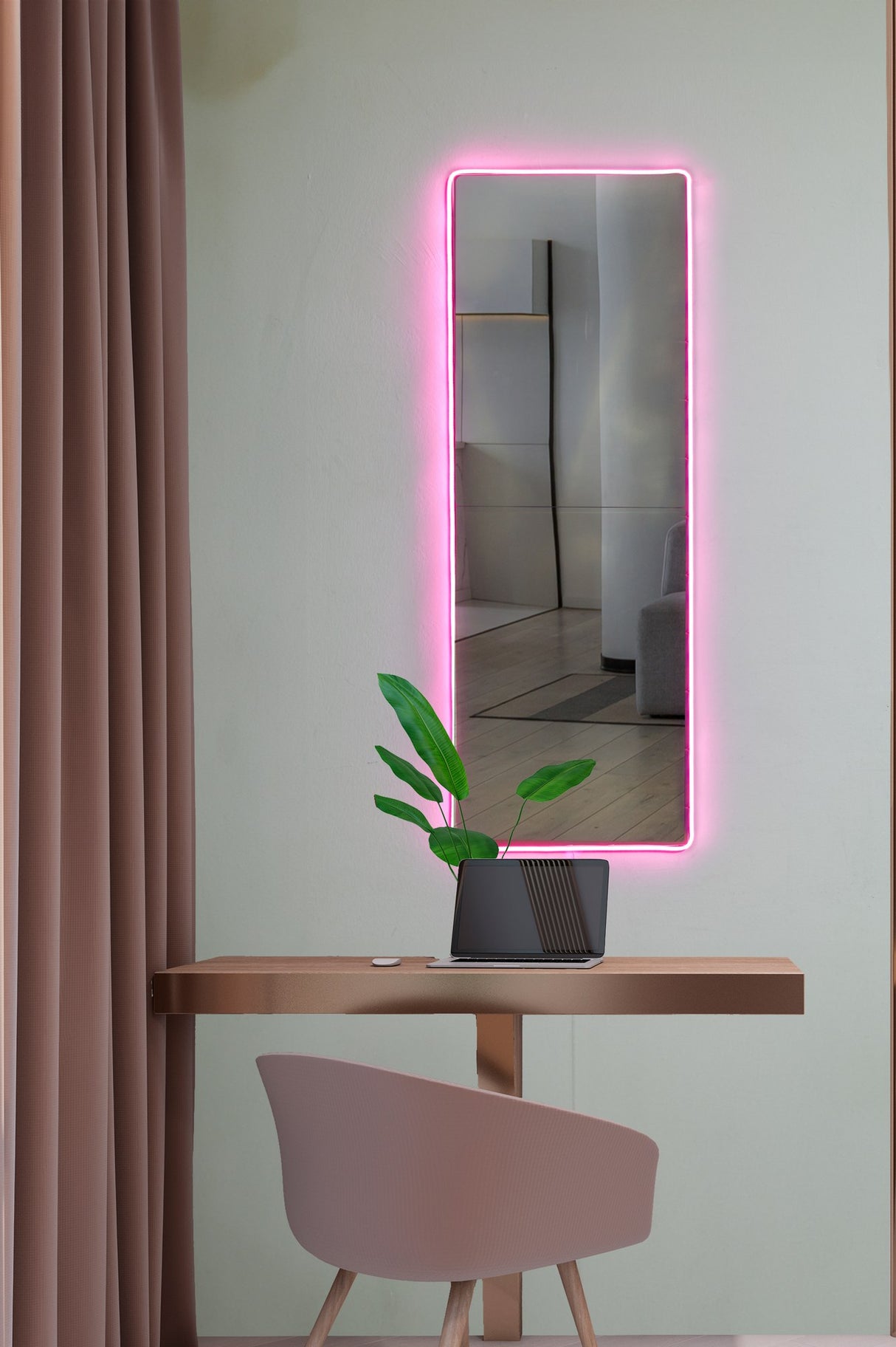 Oglindă decorativă cu LED Dreptunghiulară, Diverse culori, 20x80 cm - Oglindă decorativă cu LED Dreptunghiulară, Diverse culori, 20x80 cm, SKU 782MRL1139, imagine 11