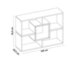Bibliotecă Beled, Alb, 105x30x76 cm
