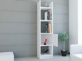 Bibliotecă Esbi 103, Alb, 33x30x150 cm