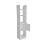 Bibliotecă Esbi 103, Alb, 33x30x150 cm