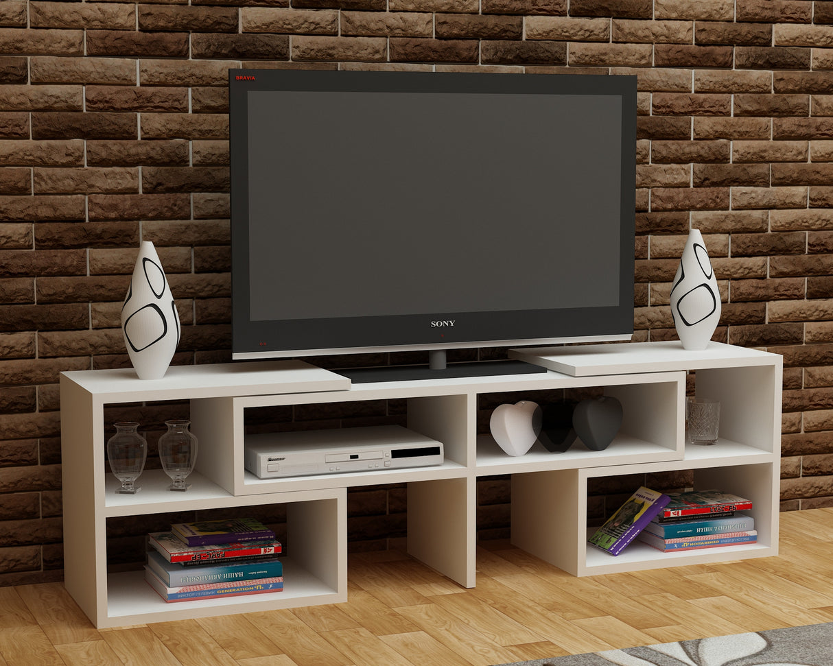 Comodă TV Care, Alb, 137x30x40 cm