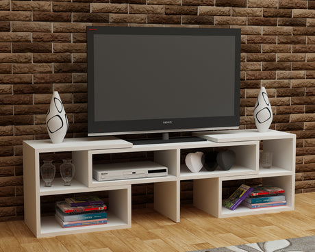 Comodă TV Care, Alb, 137x30x40 cm