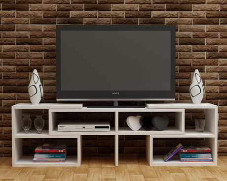 Comodă TV Care, Alb, 137x30x40 cm
