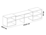 Comodă TV Care, Alb, 137x30x40 cm
