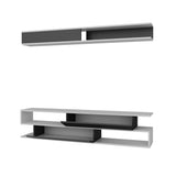 Comodă TV Sims, Diverse culori, 176x32x39 cm - Alb - Negru | SKU: 788DEC3061 | Comodă TV Sims, 176x32x39 cm, varianta Alb - Negru, produs pentru amenajarea locuinței, disponibil online în România la CasaMob