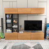 Comodă TV Sasa, Teak - Negru, 180x37x40 cm