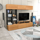 Comodă TV Sasa, Teak - Negru, 180x37x40 cm