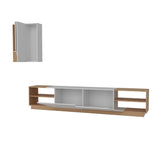 Comodă TV Zebra, Diverse culori, 240x38x47 cm - Alb - Teak | SKU: 788DEC3089 | Comodă TV Zebra, 240x38x47 cm, varianta Alb - Teak, produs pentru amenajarea locuinței, disponibil online în România la CasaMob