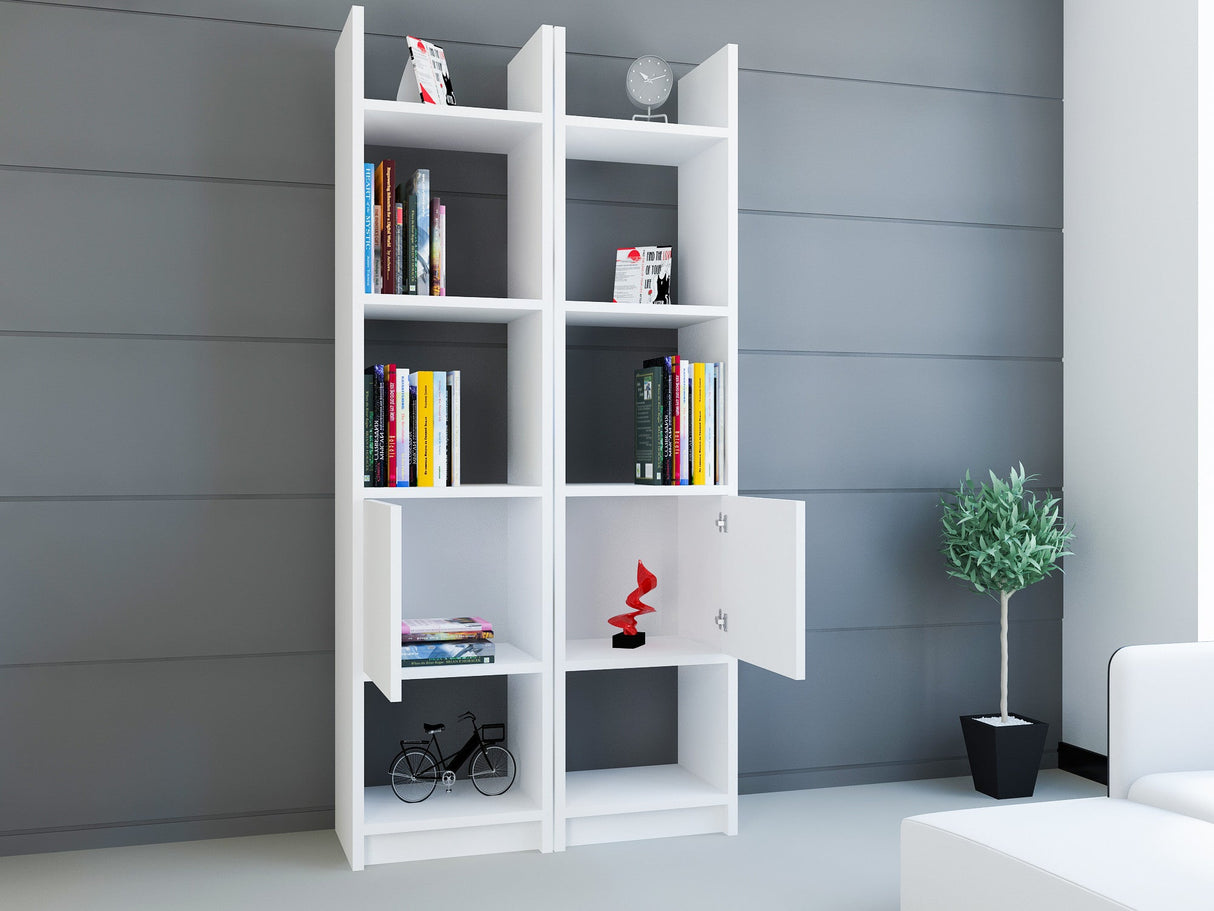 Bibliotecă Esbi 102, Diverse culori, 66x30x150 cm - Alb | SKU: 788DEC3616 | Bibliotecă Esbi 102, 66x30x150 cm, varianta Alb, produs pentru amenajarea locuinței, disponibil online în România la CasaMob