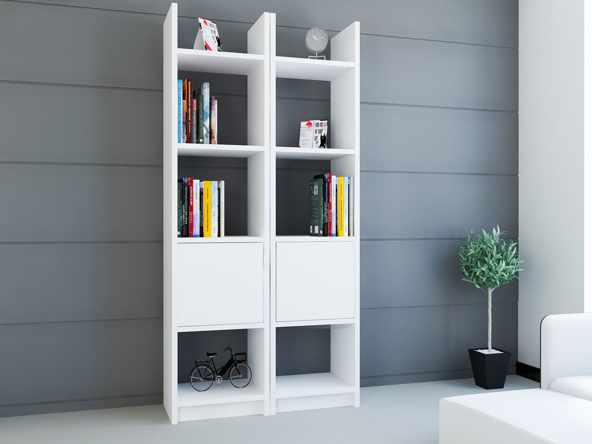 Bibliotecă Esbi 102, Diverse culori, 66x30x150 cm - Alb | SKU: 788DEC3616 | Bibliotecă Esbi 102, 66x30x150 cm, varianta Alb, produs pentru amenajarea locuinței, disponibil online în România la CasaMob