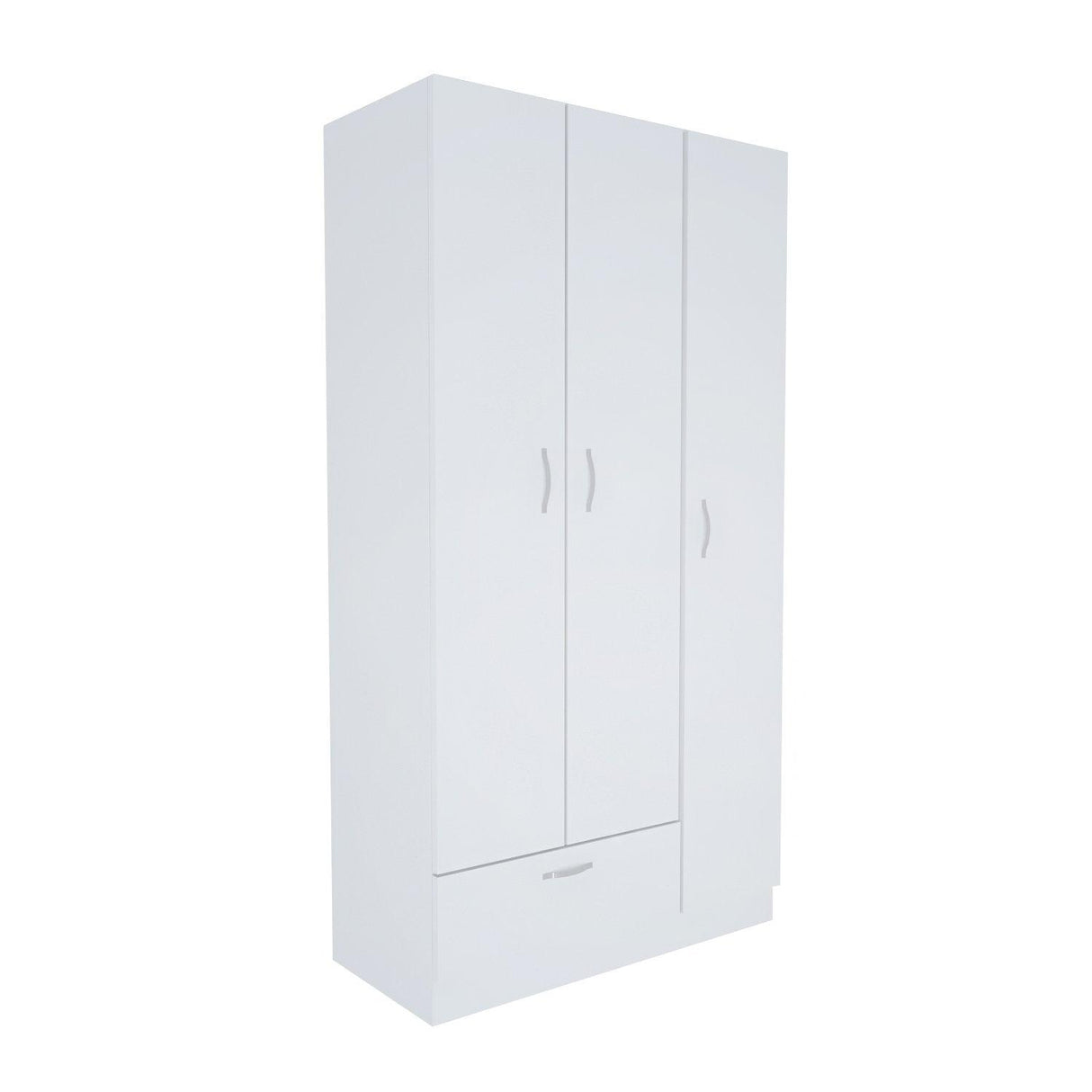 Dulap de Haine Gabi cu 3 usi si umeras, Alb, 90 x 170 x 40 cm