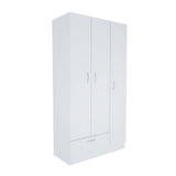 Dulap de Haine Gabi cu 3 usi si umeras, Alb, 90 x 170 x 40 cm