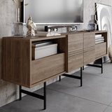 Comodă TV Derin, Diverse culori, 180x37x65 cm - Nuc - Negru | SKU: 788DEC4010 | Comodă TV Derin, 180x37x65 cm, varianta Nuc - Negru, produs pentru amenajarea locuinței, disponibil online în România la CasaMob