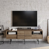 Comodă TV Derin, Diverse culori, 180x37x65 cm - Nuc - Negru | SKU: 788DEC4010 | Comodă TV Derin, 180x37x65 cm, varianta Nuc - Negru, produs pentru amenajarea locuinței, disponibil online în România la CasaMob