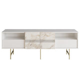 Comodă TV Derin, Diverse culori, 180x37x65 cm - Alb | SKU: 788DEC4011 | Comodă TV Derin, 180x37x65 cm, varianta Alb, produs pentru amenajarea locuinței, disponibil online în România la CasaMob