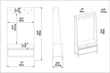 Cuier cu pantofar Devin, Alb, 94 x 180 x 35 cm - Alb, SKU 788DEC4016