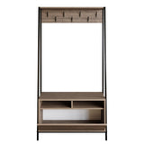 Cuier cu pantofar Devin, Alb, 94 x 180 x 35 cm - Nuc, SKU 788DEC4016