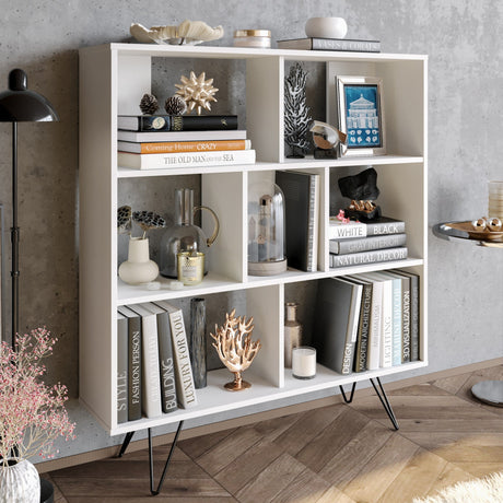 Bibliotecă Mistico, Diverse culori, 120x30x132 cm