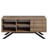 Comodă TV North, Diverse culori, 130x59x39 cm - Negru - Nuc | SKU: 788DEC4036 | Comodă TV North, 130x59x39 cm, varianta Negru - Nuc, produs pentru amenajarea locuinței, disponibil online în România la CasaMob