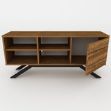 Comodă TV North, Diverse culori, 130x59x39 cm - Negru - Nuc | SKU: 788DEC4036 | Comodă TV North, 130x59x39 cm, varianta Negru - Nuc, produs pentru amenajarea locuinței, disponibil online în România la CasaMob