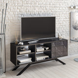 Comodă TV North, Diverse culori, 130x59x39 cm - Negru - Marble | SKU: 788DEC4037 | Comodă TV North, 130x59x39 cm, varianta Negru - Marble, produs pentru amenajarea locuinței, disponibil online în România la CasaMob