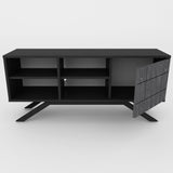 Comodă TV North, Diverse culori, 130x59x39 cm - Negru - Marble | SKU: 788DEC4037 | Comodă TV North, 130x59x39 cm, varianta Negru - Marble, produs pentru amenajarea locuinței, disponibil online în România la CasaMob