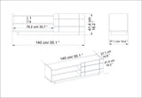 Comodă TV Valantina, Diverse culori, 140x37x41 cm - Alb | SKU: 788DEC4043 | Comodă TV Valantina, 140x37x41 cm, varianta Alb, produs pentru amenajarea locuinței, disponibil online în România la CasaMob