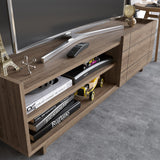 Comodă TV Valantina, Diverse culori, 140x37x41 cm - Nuc | SKU: 788DEC4045 | Comodă TV Valantina, 140x37x41 cm, varianta Nuc, produs pentru amenajarea locuinței, disponibil online în România la CasaMob