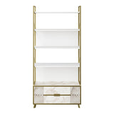 Bibliotecă Frida 90 Cm, Alb, 89x35x191 cm