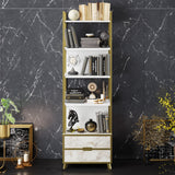 Bibliotecă Frida 60 Cm, Alb, 59x35x191 cm