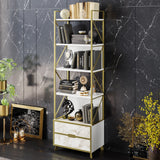 Bibliotecă Frida 60 Cm, Alb, 59x35x191 cm