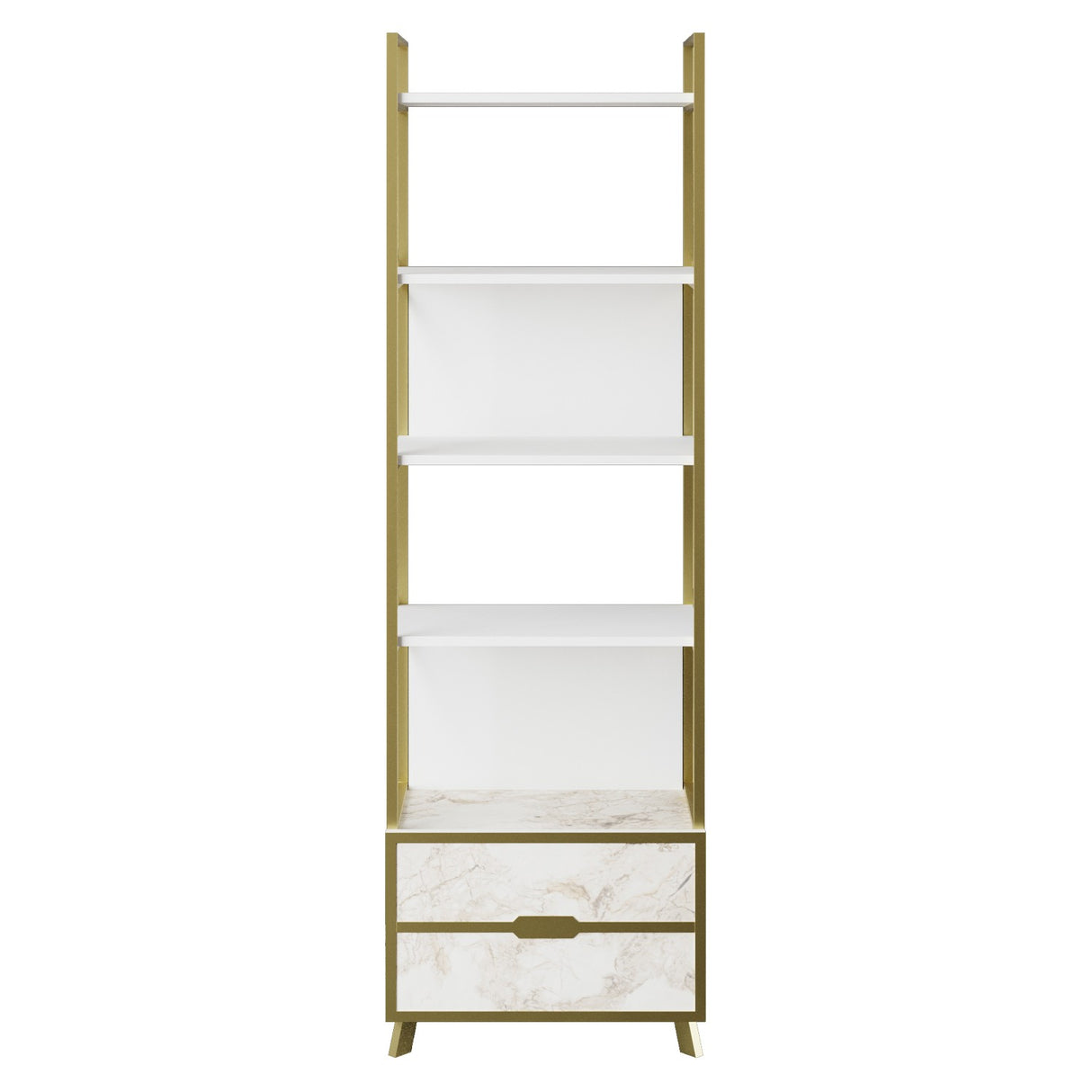 Bibliotecă Frida 60 Cm, Alb, 59x35x191 cm