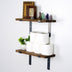 Raft de perete Lam005, Negru - Nuc, 40x14x16 cm, SKU 792EVL2806, imagine 1