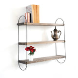 Raft de perete Wr041, Nuc - Negru, 60x15x55 cm