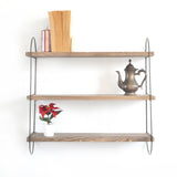 Raft de perete Wr041, Nuc - Negru, 60x15x55 cm