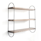 Raft de perete Wr041, Nuc - Negru, 60x15x55 cm