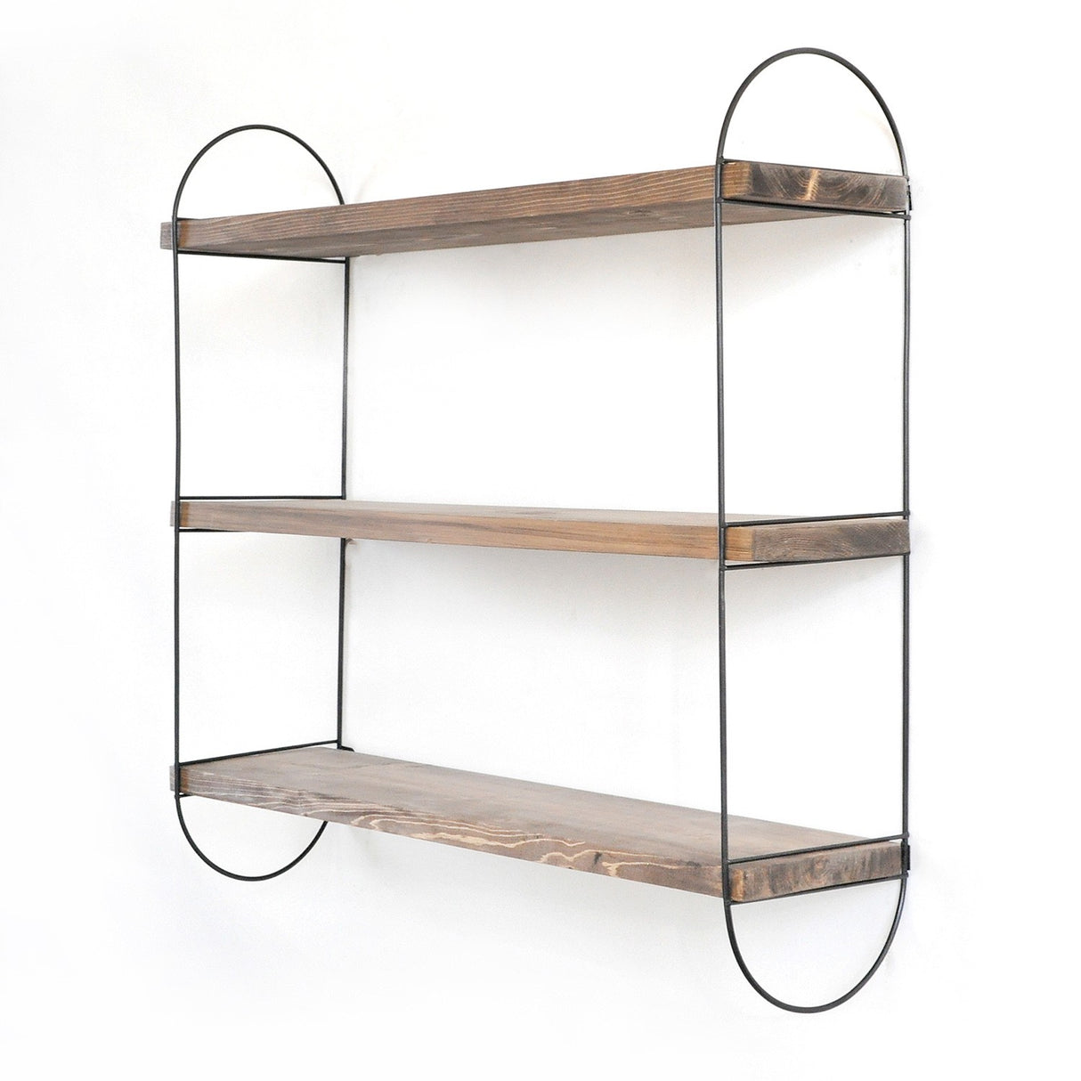 Raft de perete Wr041, Nuc - Negru, 60x15x55 cm