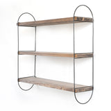 Raft de perete Wr041, Nuc - Negru, 60x15x55 cm