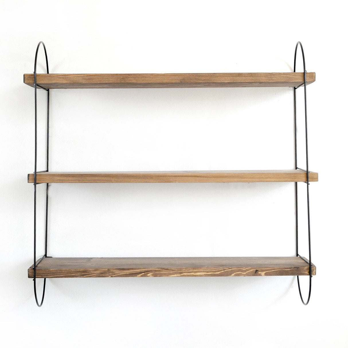 Raft de perete Wr041, Nuc - Negru, 60x15x55 cm