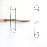 Raft de perete Wr041, Nuc - Negru, 60x15x55 cm