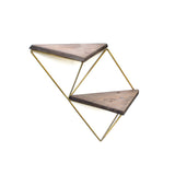 Raft de perete Wr075, Nuc - Auriu, 30x13x33 cm